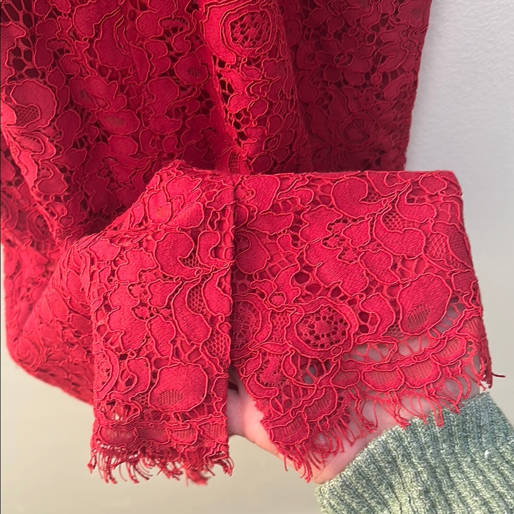 Red Lace Halter Dress - Picture 5 of 5